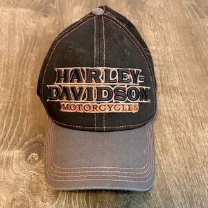 Harley-Davidson Black and Gray Motorcycle Cap